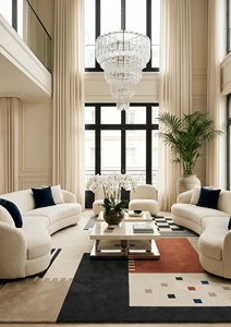 Premium Handgetufteter Wollteppich Klee Handgefertigter Wollteppich für Luxuriöses Wohnzimmer, Schlafzimmer und Moderne Heimdekoration - Product Image 4