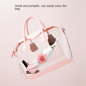 Three-fold Gradient Flower Full-<b>automatic</b> Open-close UV Protection Dual-use Black Rubber Men's Sun <b>Umbrella</b> - Product Image 2