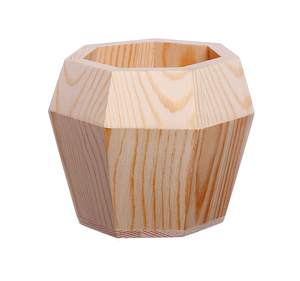 <b>Small</b> Modern Heptagon Pine Wood Planter <b>Box</b> with Polished Finish Environment-friendly Customizable Size for Succulent Plants - Product Image 6