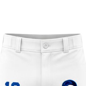 Pantalones de Béisbol Blancos con Número 10 Azul Rey y Logotipo de Águila Bordado en la Parte Delantera, Corte Ajustado para Hombre Adulto, Todas las Temporadas - Product Image 2