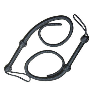 Fouet en cuir de vache fait main, 12 tresses, design personnalisé pour l'équitation, les chasseurs et les longueurs de traînée, 0,3 pied de long - Product Image 1