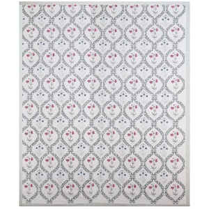 Hand Block Print Cotton Bedsheet Set Floral Indian Jaipur Bedspread with <b>Pillow</b> Covers Boho Queen King <b>Flat</b> Sheet - Product Image 2