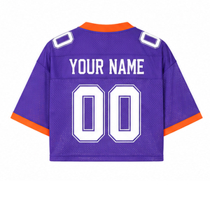 เสื้อฟุตบอลผู้ใหญ่แบบยูนิเซ็กซ์ สีส้ม คอจีน พิมพ์ลายตาข่าย แขนสั้น ระบายอากาศ แห้งเร็ว โพลีเอสเตอร์ หมายเลขทีม พลัสไซส์ - Product Image 1