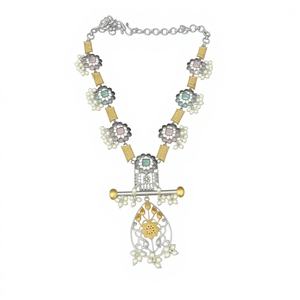 Parure Collier et Boucles d'Oreilles Classiques en Laiton Ancien Oxydé et Alliage de Zinc, Bijoux de Mariage de Luxe pour Femme, Cadeau pour Elle, Octobre - Product Image 1