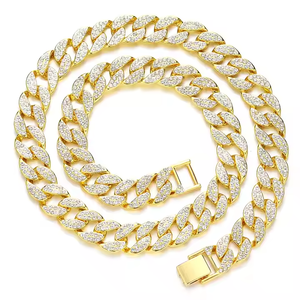 Collar de Eslabones Cubanos con Moissanita VVS de Corte Redondo Personalizado, Estilo Hip Hop, Oro Blanco, Plata 925, Cadena Cubana, Joyería Fina para Hombre, Regalos - Product Image 5