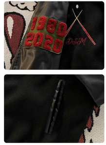 แจ็คเก็ตวาร์ซิตี้สไตล์เรโทรแบบเป็นทางการ พร้อมลายตัวอักษรเชนิลล์ ขอบเสื้อแบบริบ ผ้าแคนวาส กันน้ำและระบายอากาศได้ดี - Product Image 5