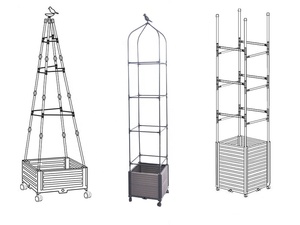 โครงเหล็กทรงหอคอยสำหรับพยุงต้นไม้ในกระถาง กล่องปลูกต้นไม้ - Product Image 5