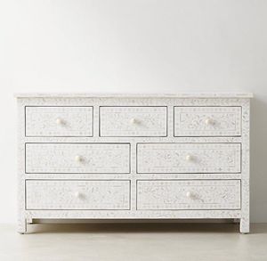 Commode décorative en os incrusté, organisateur en bois artisanal pour intérieurs élégants de salon - Product Image 1