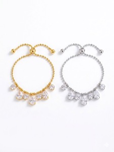 <b>Dainty</b> Pear Cut Diamond Charm <b>Ring</b> 14K Solid Gold Lab Grown Diamond Beaded Dangle Band Multi Stone Drop <b>Ring</b> Unique Fine Jewelry - Product Image 4