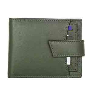 Portefeuille en cuir véritable noir de luxe fait main pour homme, portefeuille fin - Product Image 4