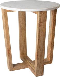 Table d'appoint en bois et marbre indien antique avec finition protectrice, durable et écologique, pour salon et usage domestique, vente en gros - Product Image 6