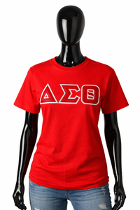 เสื้อยืด Delta Sigma Theta แบบสั่งทำพิเศษ ผ้าฝ้าย 100% ทรงลำลอง ใส่สบาย ระบายอากาศได้ดี เหมาะสำหรับฤดูร้อน พร้อมตัวอักษรปักแบบ Tackle Twill - Product Image 4