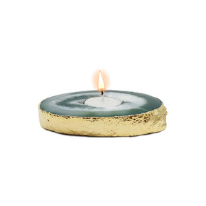 Crystal Stone Natural green Onyx agate <b>Carved</b> Handmade Natural Stone <b>Candle</b> Holder Gemstone Agate Healing Wholesaler - Product Image 1