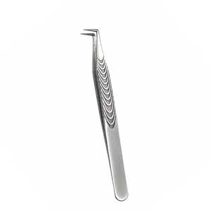 Pinzas de Precisión para Pestañas de Acero Inoxidable, Punta Delgada de 90 Grados, Superficie Lisa, Herramienta para Extensión de Pestañas Voluminosas - Product Image 2