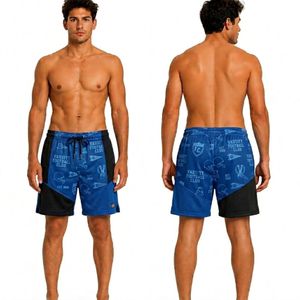 Pantalones Cortos Deportivos para Hombre, Color Gris Oscuro, Panel Curvo, Tela Moderna de Alto Rendimiento, Flexibles, Ligeros, Comodidad Superior, para Surf - Product Image 3
