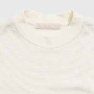 T-shirt à col roulé en maille gaufrée à épaules tombantes, coupe classique, respirant, avec logo personnalisé sur le devant, pour homme, style streetwear, 100 % coton, motif dessin animé - Product Image 5