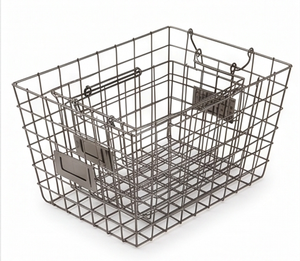 Fine Quality <b>Rectangular</b> Metal Wire <b>Storage</b> <b>Basket</b> With Handles Rustic Style Multi Purpose Neatening Container - Product Image 5