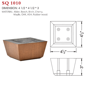 Wide Block Solid Wood Sofa Leg Heavy Duty Furniture Feet Thick <b>Top</b> Strong Bearing Capacity Custom Height Available Living Room - Product Image 6