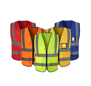 Veste haute visibilité multi-poches NESTA SPORTS de haute qualité, gilet de sécurité réfléchissant fluorescent pour les travailleurs du bâtiment - Product Image 1