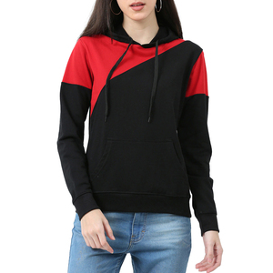 Sweat à capuche minimaliste uni pour femme avec poignets côtelés et poche kangourou – Marque privée, prix de gros - Product Image 1