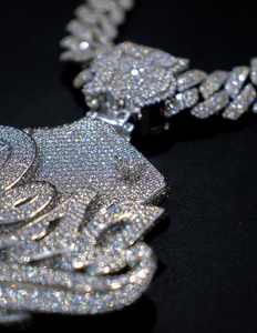 Colgante de Moissanita de Plata 925 de Alta Calidad Personalizado, Joyería Hip Hop, Collar con Incrustaciones de Diamantes, Colgante de Moda Chapado en Oro GRA - Product Image 3