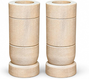Vaso de Madera de Último Diseño, Producto Más Vendido, Estilo de Vaso de Vidrio, Madera Natural Reutilizable, Regalo - Product Image 3