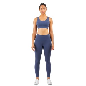 Women Yoga Set Long Sleeve Ribbed Crop Top Side <b>Pocket</b> <b>Leggings</b> Two Piece Athletic <b>Gym</b> Workout Suit - Product Image 1