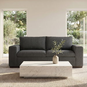 Minimalist Upholstered Double <b>Sofa</b> Set Sectional <b>Sofa</b> Foam Filled Cushions Chenille <b>Cover</b> for Villa School Workshop Living Room - Product Image 6