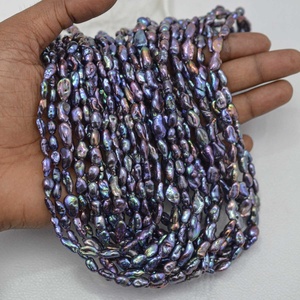 Cuentas de Perlas de Agua Dulce Naturales de 4mm 5mm 6mm en Color Morado, Rosa, Verde y Azul, Cuentas de Perlas Cultivadas al por Mayor, Piedras de Nacimiento para Joyería - Product Image 2