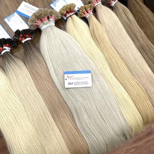 Venta al por mayor de fábrica de punta plana 100% extensiones de cabello humano Top 1 De Vietnam con precio barato - Product Image 1