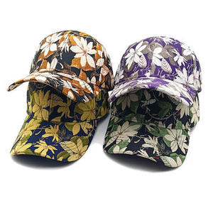 Gorra de Béisbol con Estampado Floral, Unisex, Casual, Primavera Verano, 100% Poliéster, Transpirable, Impresión Digital - Product Image 3