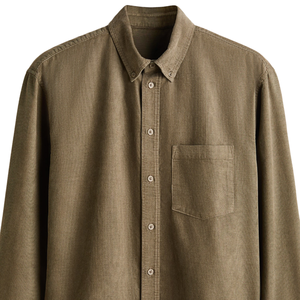 Camisa de pana personalizada para hombre, corte regular, manga larga, con botones al frente, suave, cálida, informal, para uso diario, ropa al por mayor - Product Image 5