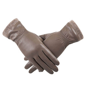 Custom Made Design Low Price High Quality Winter Outdoor Leather <b>Gloves</b> Touchscreen Keeping <b>Warm</b> Top Selling Men - Product Image 1