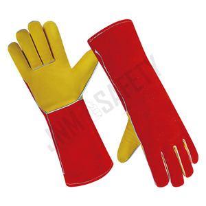 Gants de sécurité industriels en cuir de vachette grainé de qualité supérieure avec doublure en tissu aramide pour la lutte contre les incendies et les soudeurs TIG - Product Image 6
