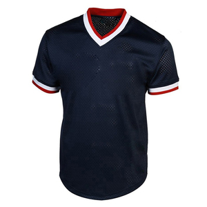 เสื้อเบสบอลคอวี แขนสั้น ระบายอากาศได้ดี พิมพ์หมายเลขทีม 9 ชุดกีฬาออกแบบเองได้ ราคาขายส่ง - Product Image 6