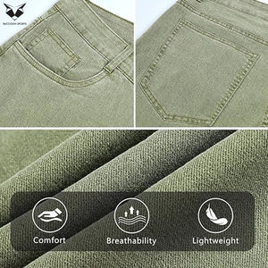 Pantalones Cortos de Mezclilla de Algodón Premium al por Mayor para Hombre, con Logotipo Personalizado, Transpirables, de Peso Pesado, de Cintura Media, Casuales de Verano, Sueltos y Ligeros - Product Image 6