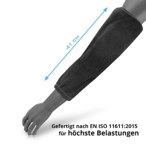 Mangas de Soldadura de Cuero Vacuno Resistente al Calor de Primera Calidad, Costuras de Kevlar, Protección para Brazos, Certificación ANSI Nivel de Corte 2 y CE - Product Image 2