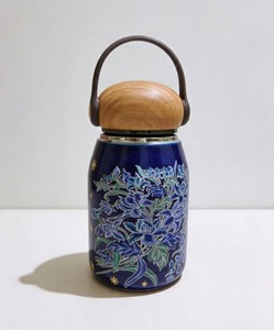 Offre Spéciale – Gobelet Isotherme 100 % Acier Inoxydable à Motifs Floraux avec Couvercle en Bois – Léger, Écologique et Portable pour Café et Thé en Voyage - Product Image 3