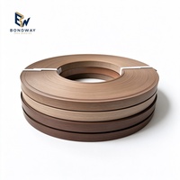 Bande de chant PVC auto-adhésive mate effet bois 1x22mm, largeur personnalisable 0,4-3mm pour le bordage de panneaux de contreplaqué et de meubles d'hôtel