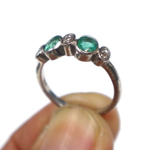 925 Sterling <b>Silver</b> <b>Emerald</b> with Diamond Cut Gemstone <b>Ring</b> Natural <b>Emerald</b> Cut Stone <b>Silver</b> <b>Ring</b> Jewelry Wholesale Gift <b>Ring</b> - Product Image 5