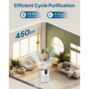 Purificatore d'Aria Cobectal H13 con Filtro HEPA 3-in-1, Funzione Aroma e Modalità Notte, per Casa e Camera da Letto, con Base da Scrivania - Product Image 2