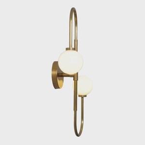 Modern Brass Wall Sconce Round Geometric Indoor Lighting Fixture Living Room Home Decor Remote <b>Controlled</b> - Product Image 4