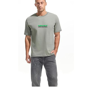 Mens Slim Fit Black T Shirt Drop Shoulder Cotton Tee Casual Summer Wear Minimalist Streetwear Knitted - Product Image 5