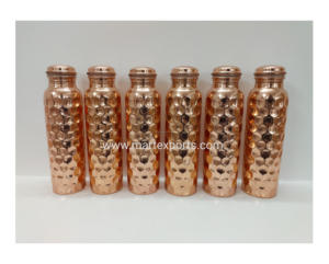 Elegante Botella de Agua de Cobre Antigua de Lujo, Tamaño Personalizado para Beber y Hervir Agua, Ecológica, Apta para Lavavajillas, con Tapa - Product Image 2
