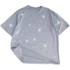 Camisetas para hombre personalizadas con pedrería, estilo vintage, lavado ácido, cuello redondo, algodón grueso, estampado DTG, corte holgado, camiseta gráfica OEM - Product Image 5