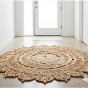 Best Selling Products Handcrafted Jute Medallion Round <b>Rug</b> Bohemian Style Flat Weave Living Room Decor - Product Image 3