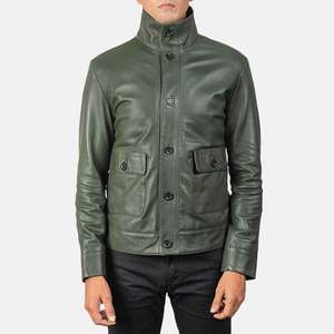 Chaqueta de cuero PU para hombre, corte ajustado, personalizable, estilo nuevo, tipo bomber de invierno con decoración de piel, transpirable. - Product Image 2