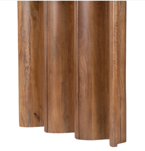 Modern Light Luxury Style Living Room Dining <b>Table</b> Set with Stable Base <b>Solid</b> <b>Wood</b> & mango <b>wood</b> Slab <b>Top</b> Nordic Design 6 Seater - Product Image 6