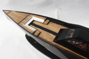 Modelo de Lancha Rápida Moderna de Madera Hecha a Mano, GIA NHIEN <span class=keywords><strong>WALLY</strong></span> POWER 118, Pintada en Negro, Servicio Personalizado, Decoración Náutica, Recuerdo - Product Image 5