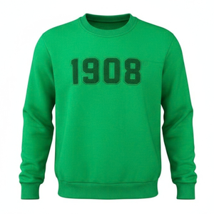   เสื้อสเวตเชิ้ตสีเขียวปี 1908 แบบยูนิเซ็กส์ คอกลม แขนยาว สไตล์ลำลอง ผ้าฟลีซ แนวสตรีทแวร์สำหรับวิทยาลัย แรงบันดาลใจจากชมรมนักศึกษา ใส่ได้ทุกวัน - Product Image 1